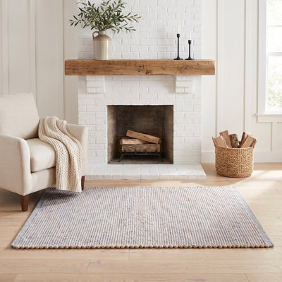 Colston Jute and Cotton Braided Farmhouse Rug