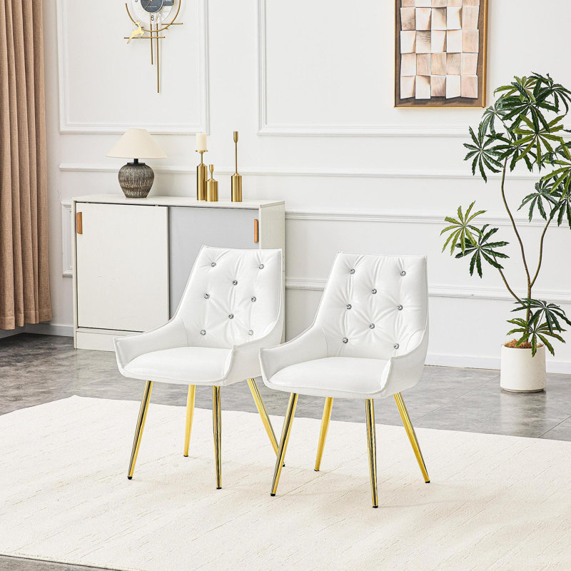 Fauteuil d'appoint en similicuir de qualité supérieure à motif de crocodile, dossier à décor de losanges, pieds en métal chromé doré et coussin éponge à haute résilience