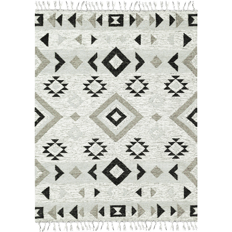 Oneil Wool Geometric Indoor Rug, Rectangle 5' x 8'