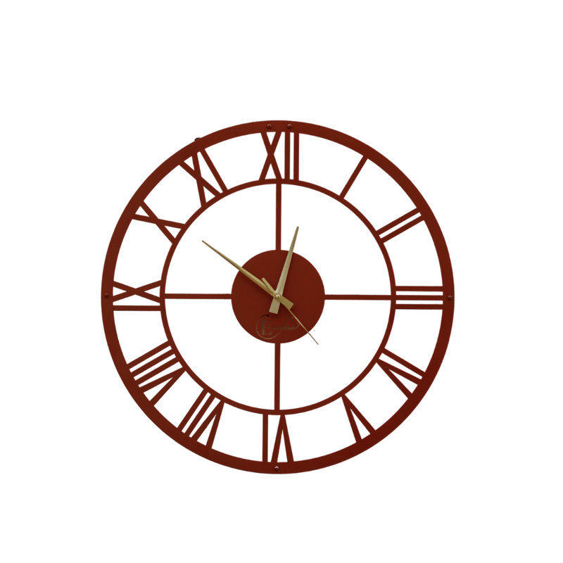 Metal Wall Clock, Gold, Large