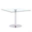 Table de salle à manger 38,5 pouces moderne minimaliste carrée en verre avec base en métal à une colonne. Disponible en noir, or ou argent. Table de salle à manger à domicile. Convient pour 2 à 4 personnes.