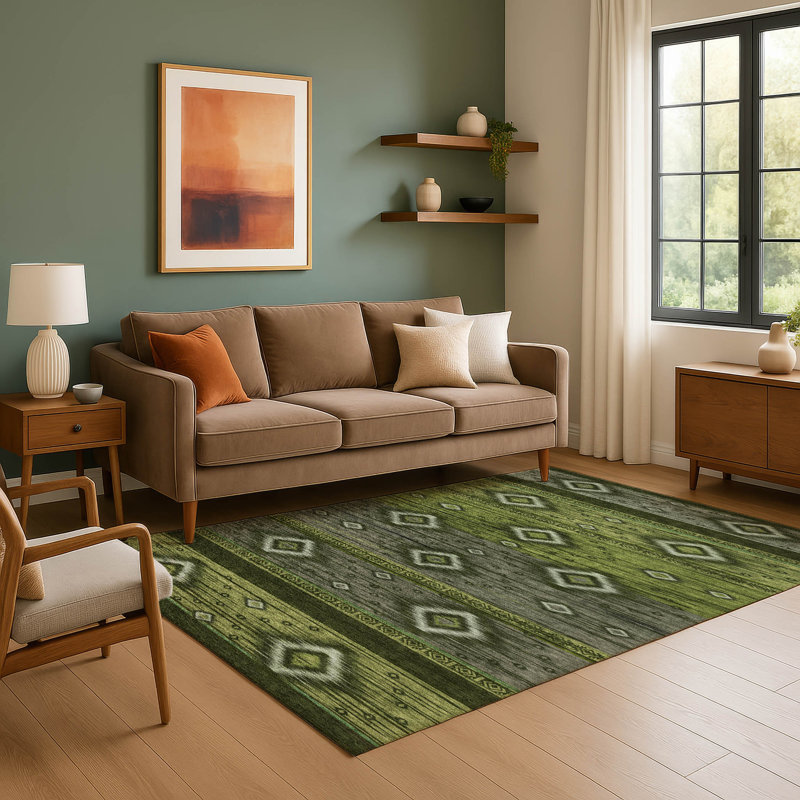 Premium Machine Washable Mayfield AMF1943 Tribal Rug, Rectangle 10' x 14'