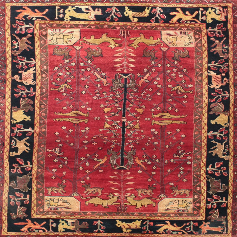 Tapis oriental tissé à la machine Castora, Carré 3 pi