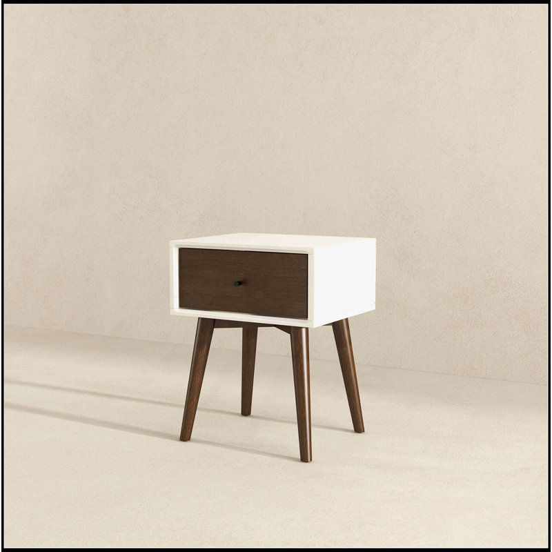 Solid Wood Night Stand 1 Drawer