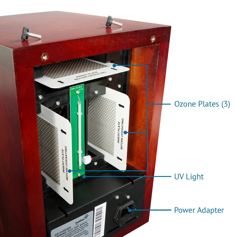 Ivation Cherry Wood HEPA Air Purifier with Ozone Generator