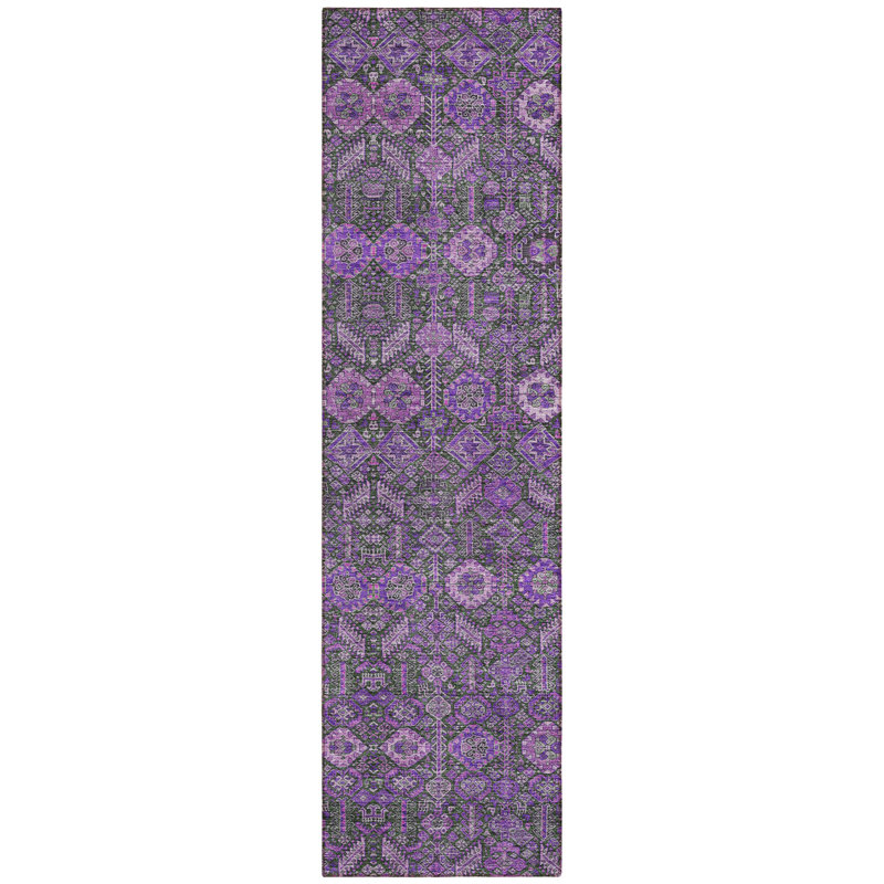Jurnee Washable Floral Indoor / Outdoor Rug, Runner 2'3" x 7'6"