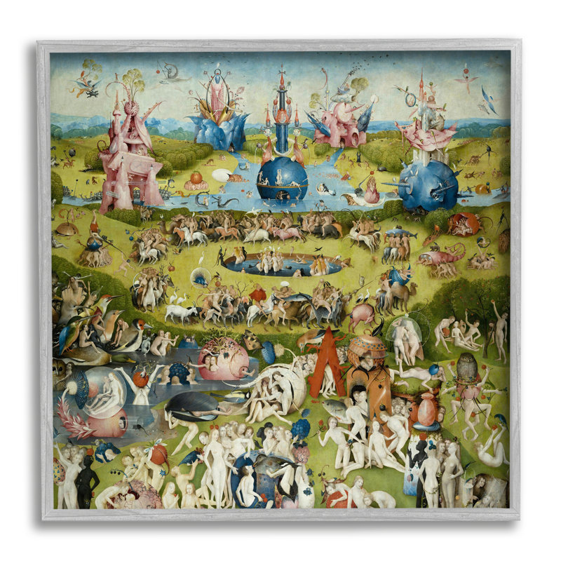 «Garden of Earthly Delights», panneau central Hieronyme de Bosch par One1000paintings - peinture sur toile à cadre flottant