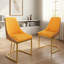 Chaise de salle à manger moderne avec pieds en métal (ensemble de 2)-2131590481