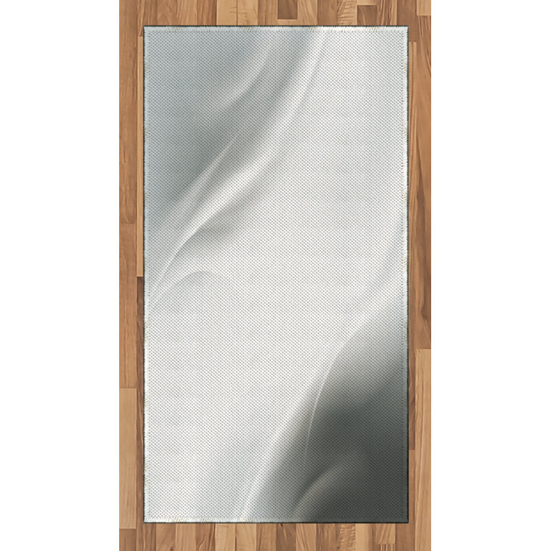 Gray High Density Long Fiber Poly Threads Decorative Area Rug Carpet, Rectangle 2'7" x 5'