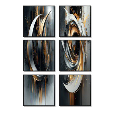 Faye - Ensemble de 6 décorations murales formes abstraites