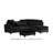 L-Shape Linen 1 Piece Sectional Sofa Black