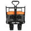 Chariot pliable de 480 lb avec auvent, poussette de chariot avec roues tout-terrain de 7 po, chariot pliable léger, grande capacité pour le camping, le magasinage, les sports et le jardin, orange avec moustiquaire