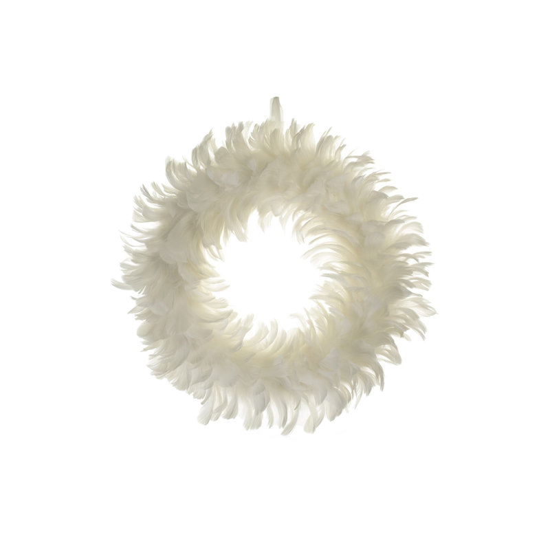 Couronne de plumes 22 po, Blanc