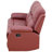 3-Seater Recliner Sofa Chair, Home Theater Sofa with Flipped Backrest and Cupholder, Leather, Red-1232528549