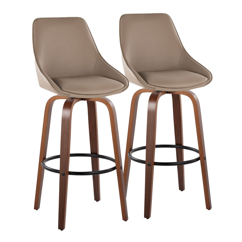 Rebecka Diana Counter Stool - Set Of 2, Bar Stool (30” Seat Height), White