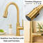 Robinet de cuisine rétractable à poignée simple avec accessoires-118943248