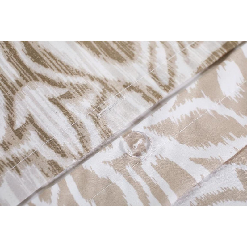 Boylon Microfiber, Polyester Damask Duvet Cover Set with Pillowcases, Royal Beige