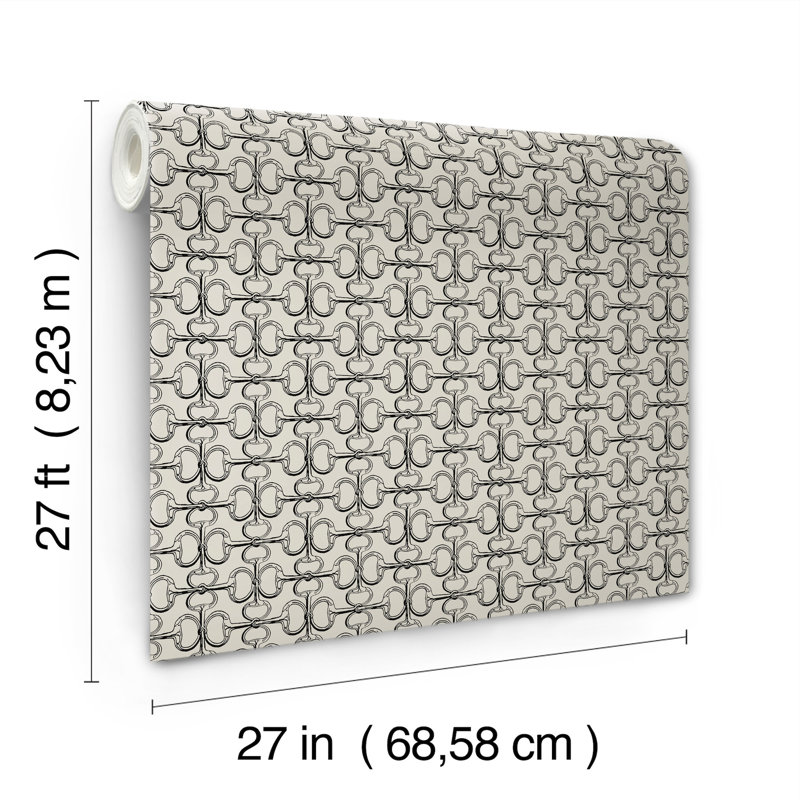 Papier peint mors polo taupe Polo, Taupe