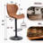 Adjustable Height Counter Stool with Metal Frame