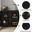 Armoire de rangement Mid-Century moderne en forme de V, armoire avec rangement, armoire latérale étroite pour le salon, l'entrée, le couloir, la cuisine, le café-198189116
