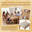 Ensemble de table de salle à manger extensible 7 pièces avec 6 chaises rembourrées-1233248586