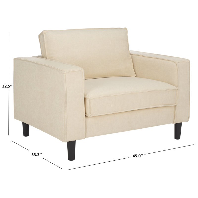 Bugarin 45'' Wide Armchair, Cream Polyester