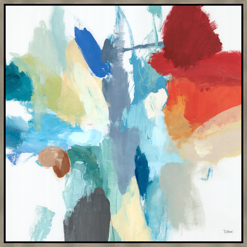 Expedition I Painting by Rick Kane, Glass Coat, 37.75" H x 37.75" W x 1.5" D