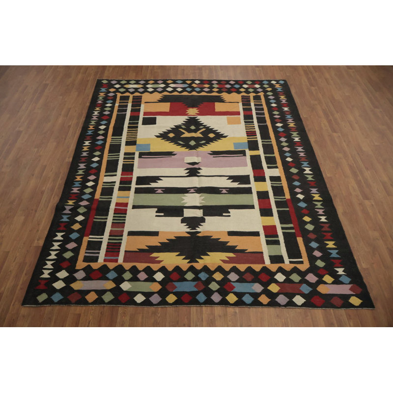 Multicoloured Tribal Kilim Area Rug 8x10 Adds Bold Style