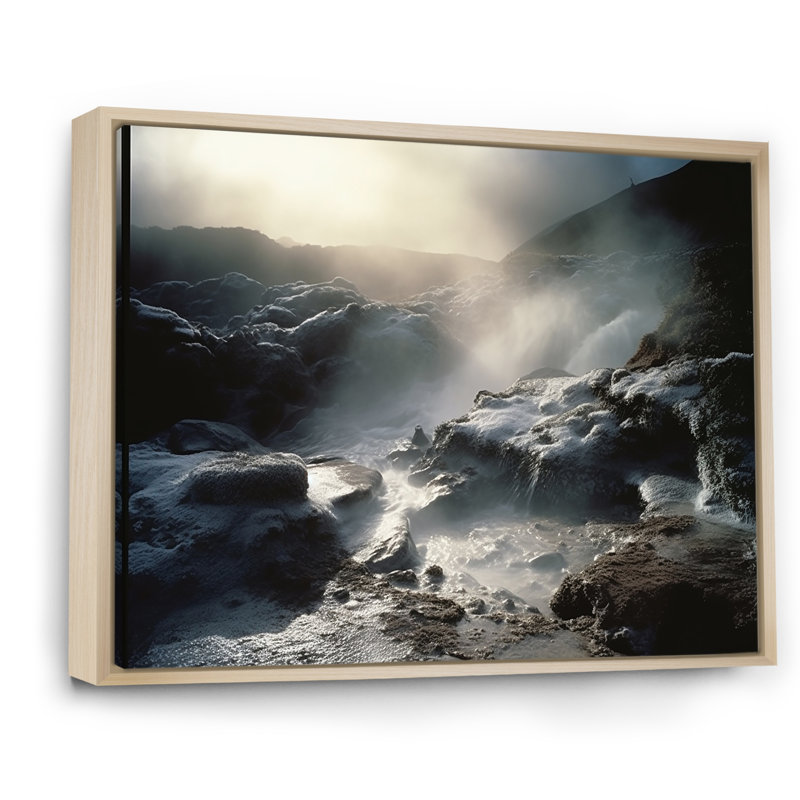 Geyser Winter Scenery II, Cadre naturel flottant, 34" H x 44" W