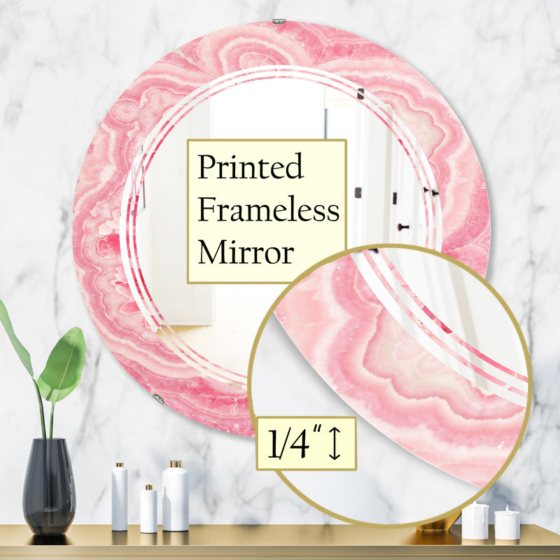 Miroir mural moderne sans cadre & c quartz, H 31,5 po x l po