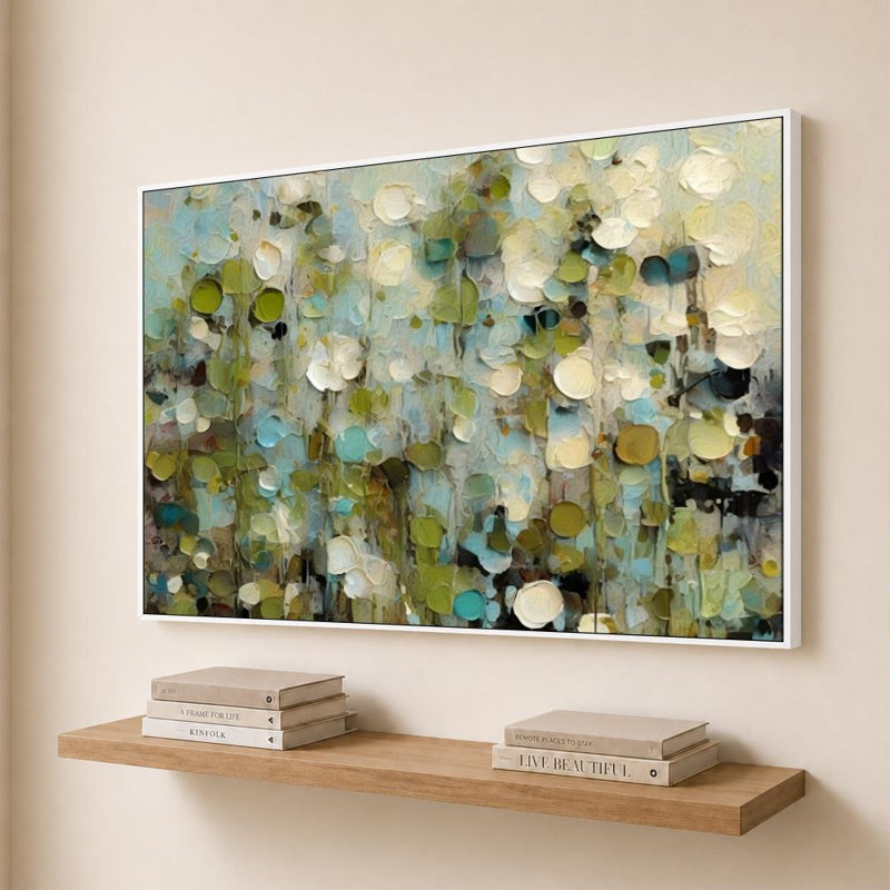 «Psalm 44: 1 When God Seems Silent» par Mark Lawrence - impression sur toile, H 40 po x l 60 po, Cadre plat flottant, Blanc