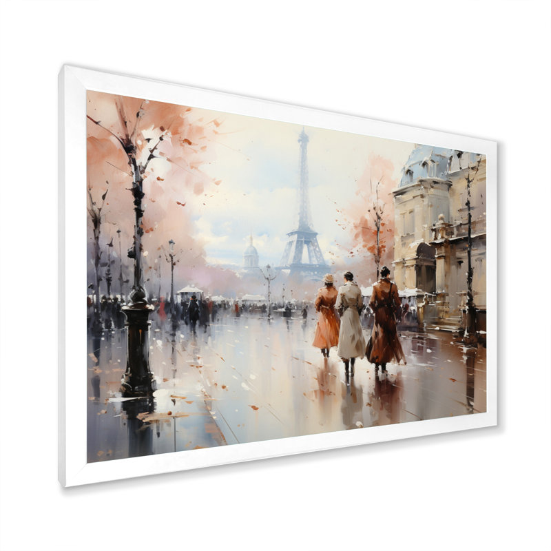 Mariegret, Paris français des années 1920 I - art sur toile France, Cadre simple blanc, H 16 po x l 32 po x P 1 po