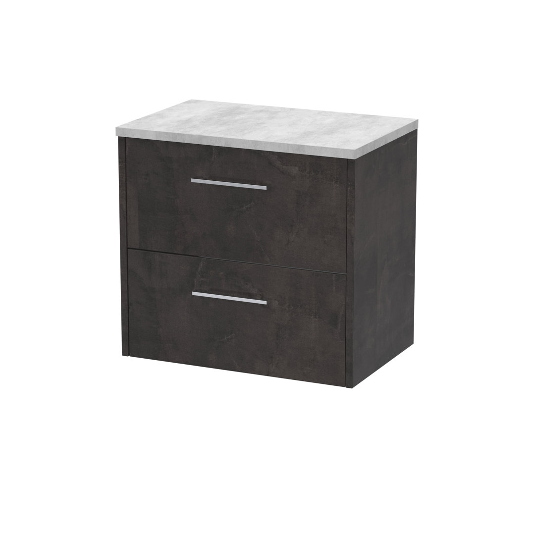 Juno 600mm Wall Hung Single Vanity Unit with Worktop