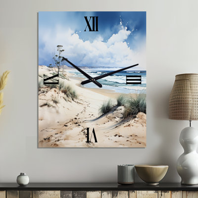 Beach Photo Dune Dreams I - Coastal  Metal Wall Clock
