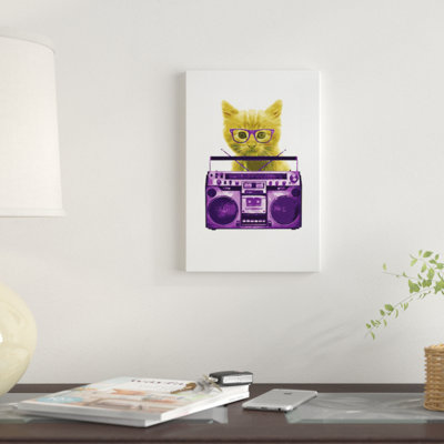 «Hipster Kitty», impression sur toile