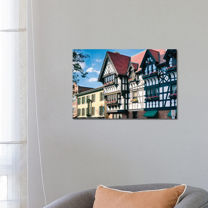 European Atmosphere Of Princeton by George Oze - Wrapped Canvas Painting, 66.04 cm H x 45.72 cm W x 1.91 cm D
