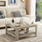 Square Coffee Table With Storage,Ash