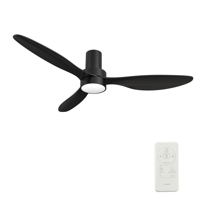 52'' Ceiling Fan with LED Lights, Black