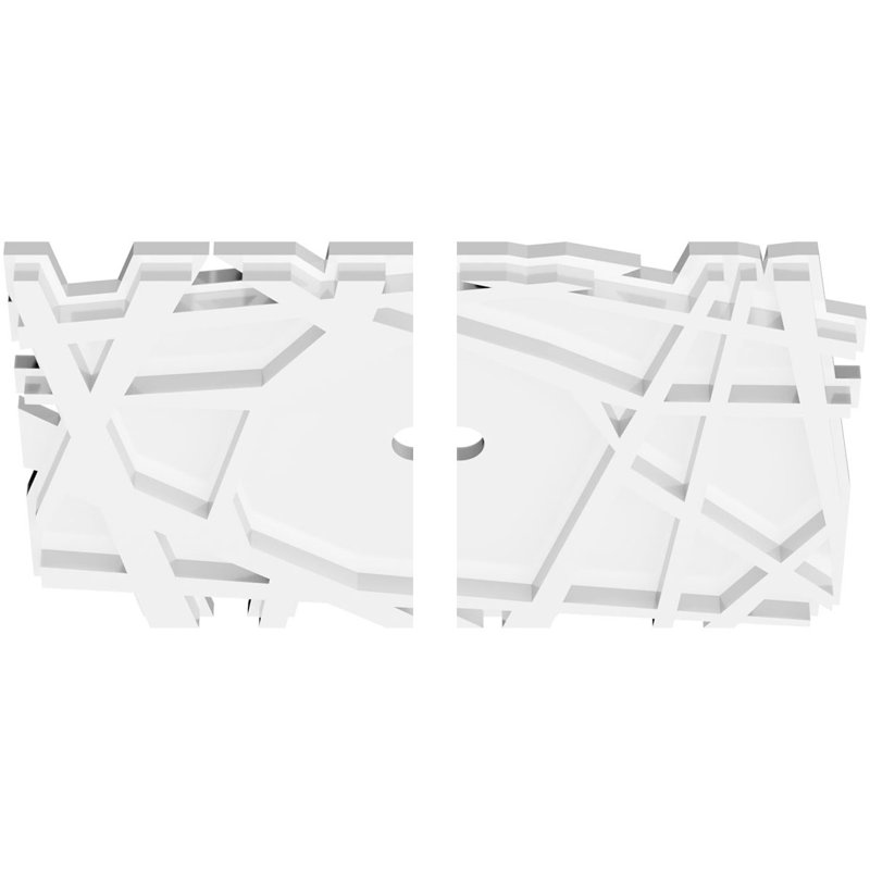 Médaillon de plafond contemporain en PVC de qualité architecturale Novo, H 1 po x l 16 po x P 10,63 po