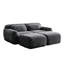 Canapé modulaire 80 po en tissu moelleux gris foncé, aucun assemblage requis avec repose-pieds et coussins décoratifs