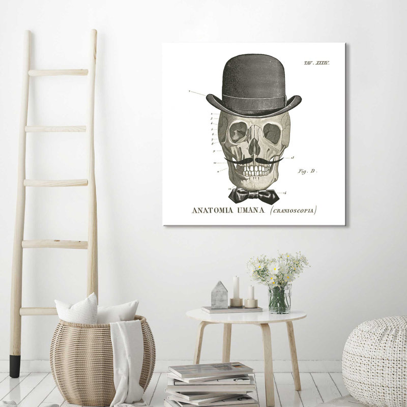 «Dandy Bones IV», reproduction de dessin, H 18 po x l 18 po x P 1 po, Toile tendue