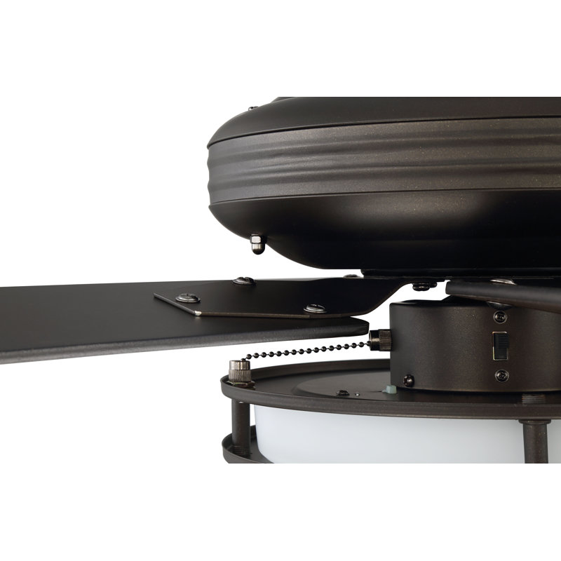 52'' Ceiling Fan with Light Kit, Espresso/Walnut