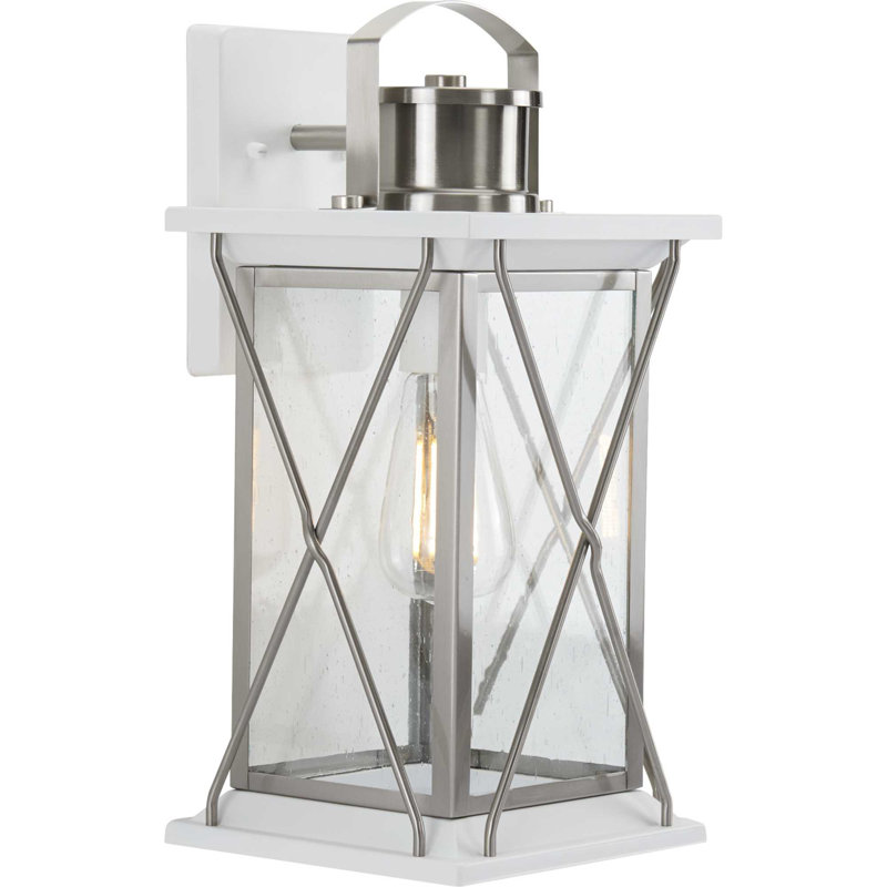 Lanterne murale d'extérieur Inanna, Acier inoxydable, H 16 po x l 7,5 po x P 8,5 po