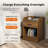 Nightstand Hidden Drawer with Hidden Compartment, Charging Station and AC Outlets USB Ports-108897069