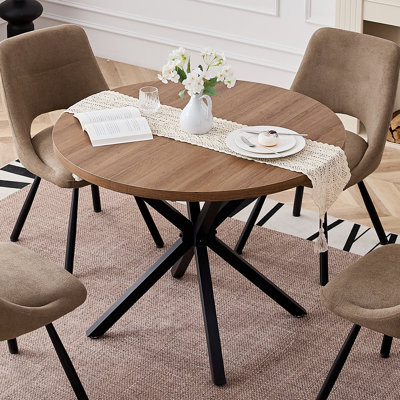 Vintage Style Dining Table - Round Table  For 4 To 6 People - 100 X 77 Cm (W X H)