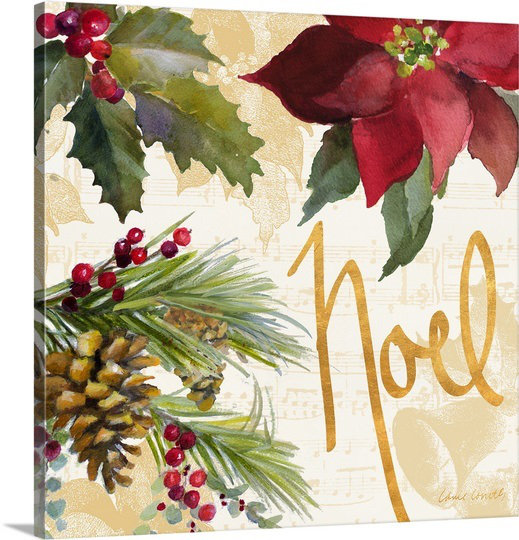 Sagefield Christmas Poinsettia III by Lanie Loreth - Wrapped Canvas Graphic Art Print The Holiday Aisle® 