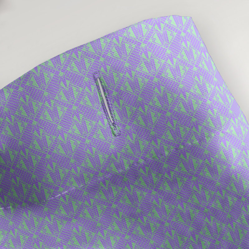 Rideau de douche simple de style art déco, Mauve / Vert