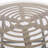 Outdoor Round Side Table with Tempered Glass & Rattan Top