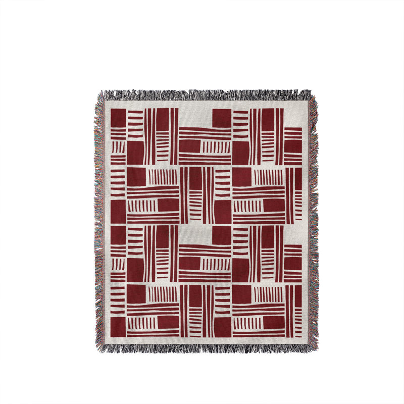 Jeté en coton Anala, 50x60, Red