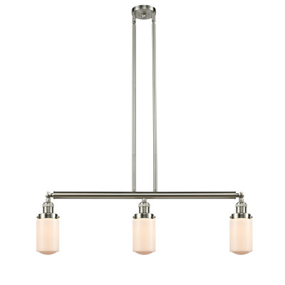 Luminaire suspendu linéaire à 3 lumières pour îlot de cuisine Lemoine